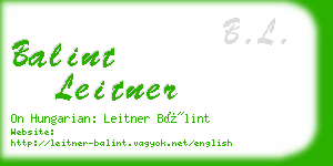 balint leitner business card